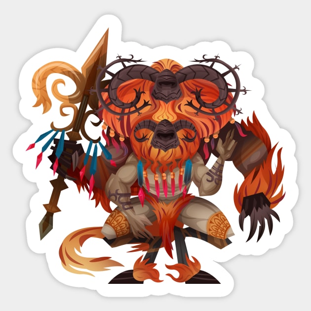 The Gigas Sticker by Firebluegraphics